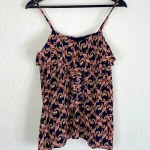 The Webster Miami Artsy Floral Camisole Top Summer Paisley Colorful Y2K Vacation